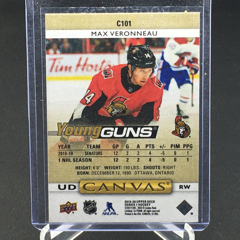 2019 UPPER DECK SERIES ONE - UD CANVAS - YOUNG GUNS - M. VERONNEAU -