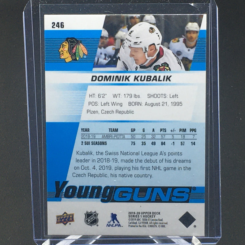 2019 UPPER DECK SERIES ONE - YOUNG GUNS - D. KUBALIK -