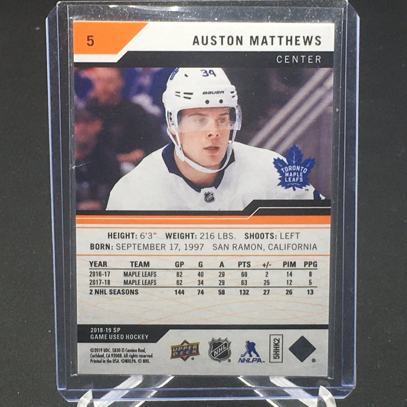 2018 UPPER DECK SP GAME USED - ORANGE - A. MATTHEWS - #5 - #'D/169