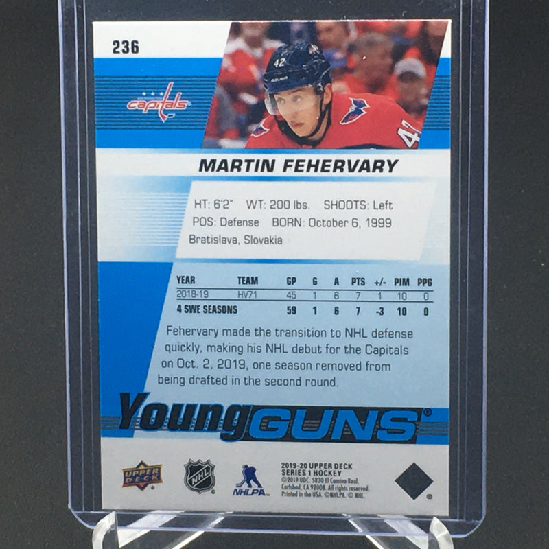 2019 UPPER DECK SERIES ONE - YOUNG GUNS - M. FEHERVARY -