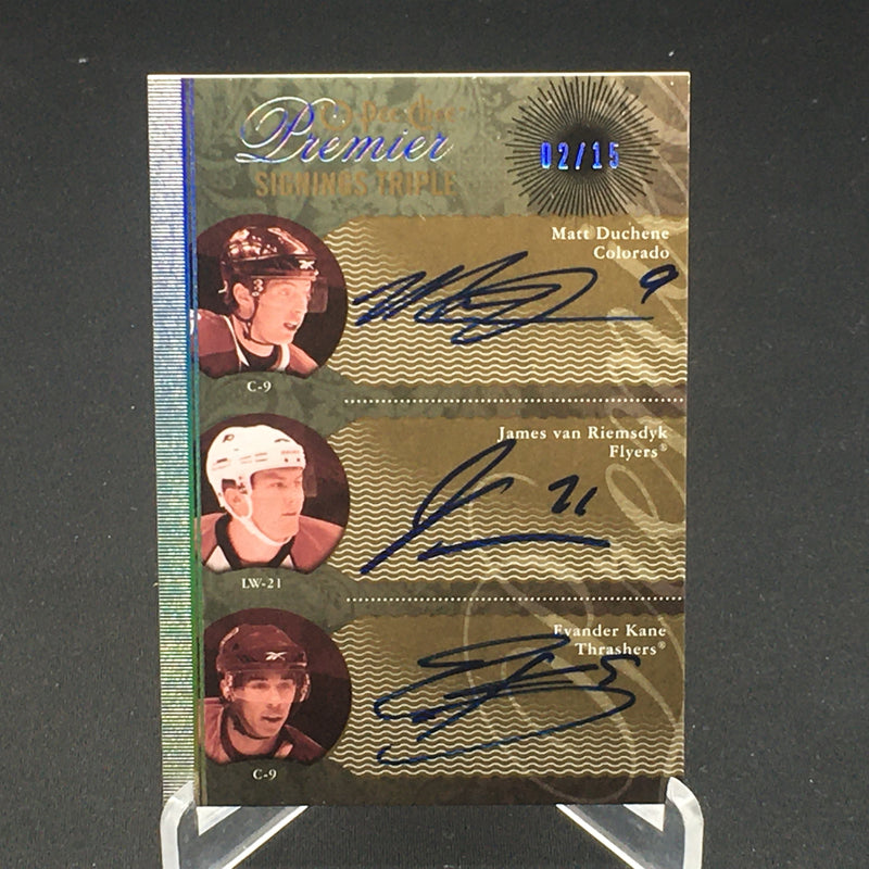 2009 O-PEE-CHEE PREMIER - SIGNINGS TRIPLE - M. DUCHENE/ J. VAN RIEMSDYK/ E. KANE - #PS3-KVD - #'D/15 - TRIPLE AUTOGRAPH