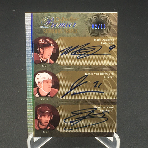 2009 O-PEE-CHEE PREMIER - SIGNINGS TRIPLE - M. DUCHENE/ J. VAN RIEMSDYK/ E. KANE - #PS3-KVD - #'D/15 - TRIPLE AUTOGRAPH
