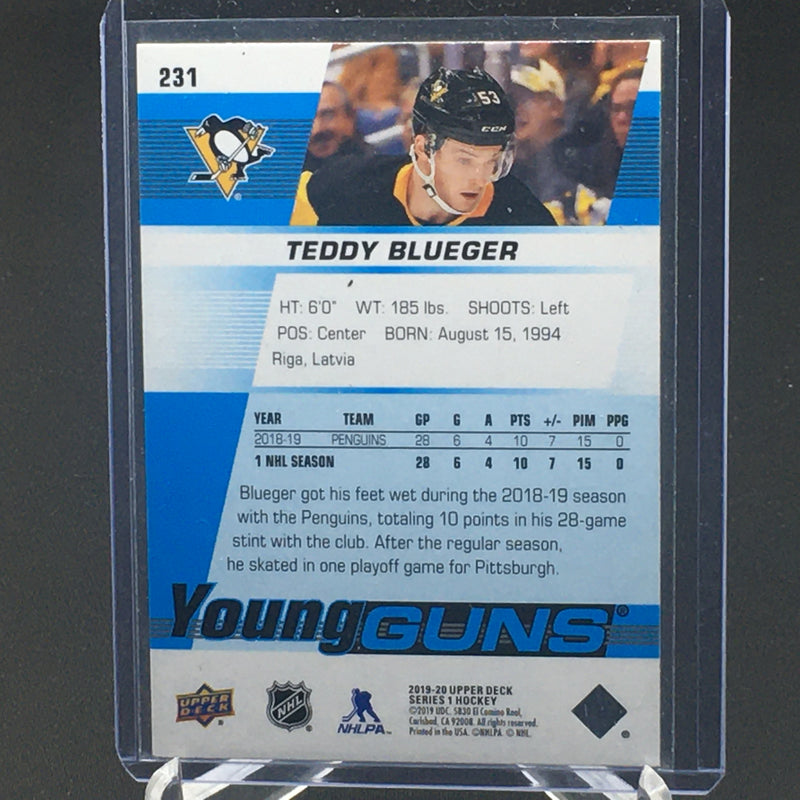 2019 UPPER DECK SERIES ONE - YOUNG GUNS - T. BLUEGER -