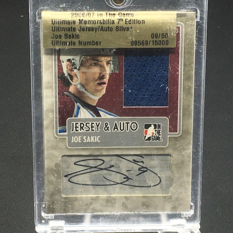 2006 IN THE GAME - ULTIMATE MEMORABILIA - J. SAKIC - #9 - RELIC - AUTOGRAPH