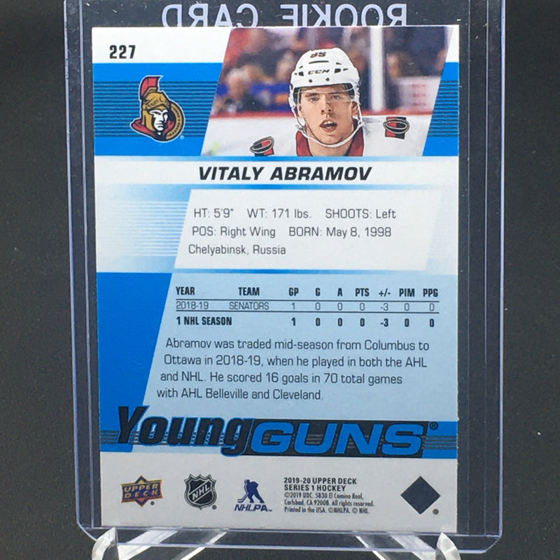 2019 UPPER DECK SERIES ONE - YOUNG GUNS - V. ABRAMOV -
