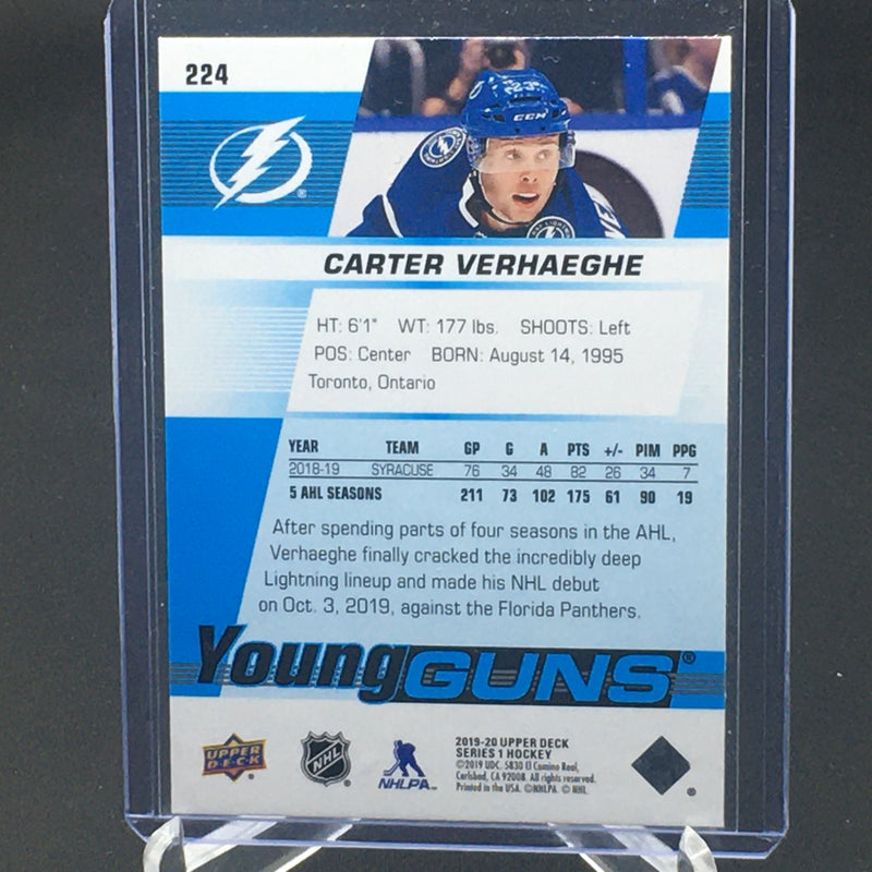 2019 UPPER DECK SERIES ONE - YOUNG GUNS - C. VERHAEGHE -