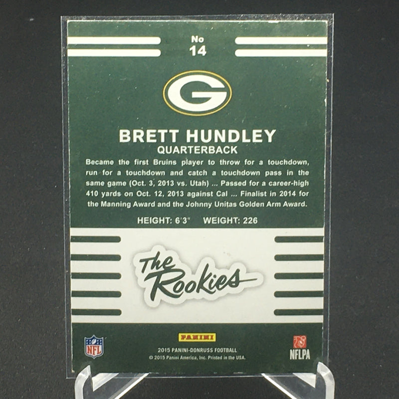2015 PANINI DONRUSS - THE ROOKIES - B. HUNDLEY - #14 - #'D/999  - RC