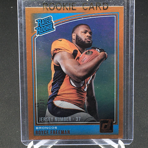 2018 PANINI DONRUSS - RATED ROOKIE - ORANGE - R. FREEMAN - #323 - #'D/37 - RC