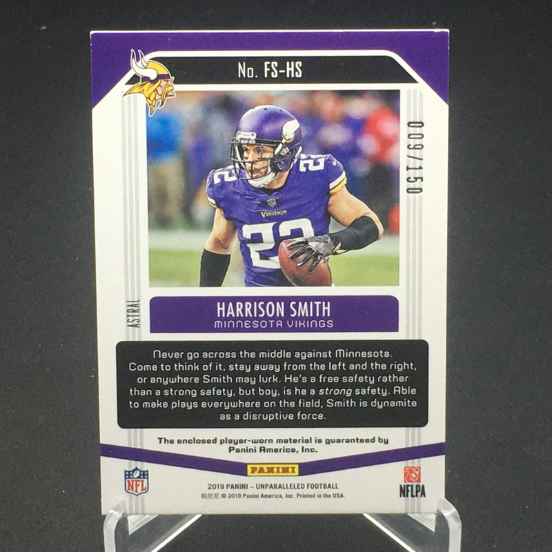 2019 PANINI UNPARALLELED - FEATS OF STRENGTH - H. SMITH - #FS-HS - #'D/150 - RELIC