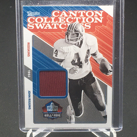 2018 PANINI CLASSICS - CANTON COLLECTION SWATCHES - J. RIGGINS - #6 - RELIC