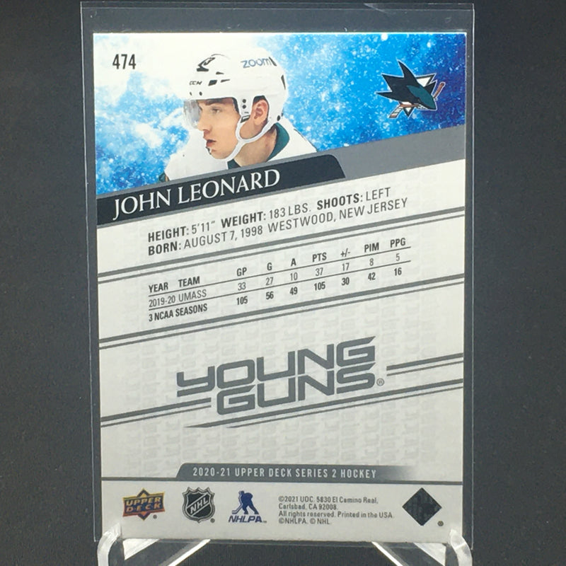 2020 UPPER DECK SERIES TWO - YOUNG GUNS - J. LEONARD -