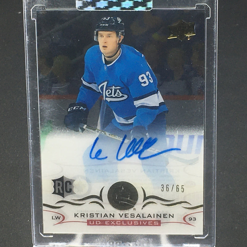 2018 UPPER DECK CLEAR CUT - UD EXCLUSIVES - K. VESALAINEN - #CCR-KV - #'D/65 - AUTOGRAPH - RC