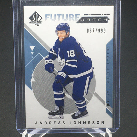 2018 UPPER DECK SP AUTHENTIC - FUTURE WATCH - A. JOHNSSON - #160 - #'D/999 - RC