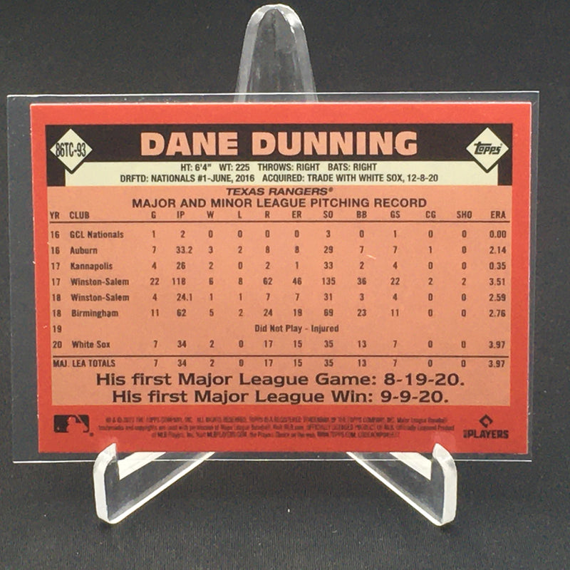 2021 TOPPS CHROME - 35TH ANNIVERSARY - D. DUNNING -