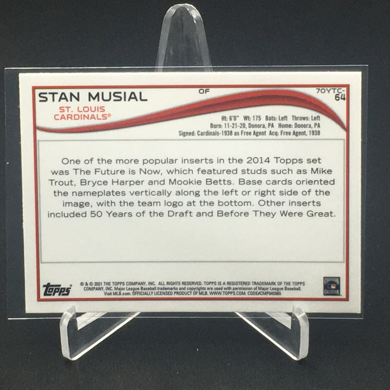 2021 TOPPS CHROME - 70 YEARS OF TOPPS BASEBALL - S. MUSIAL -