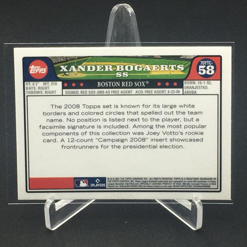 2021 TOPPS CHROME - 70 YEARS OF TOPPS BASEBALL - Z. BOGAERTS -