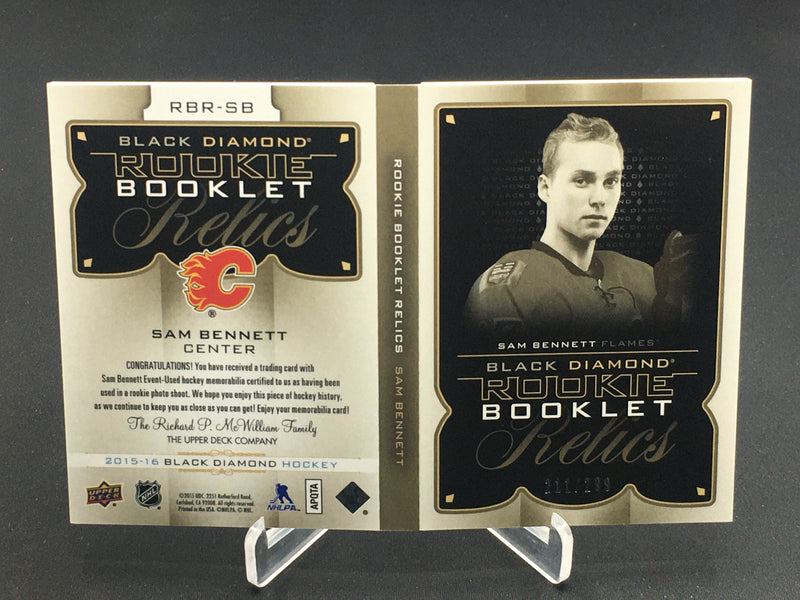 2015 UPPER DECK BLACK DIAMOND - ROOKIE BOOKLET RELICS - S. BENNETT - #RBR-SB - #'D/299 - DUAL RELIC - RC