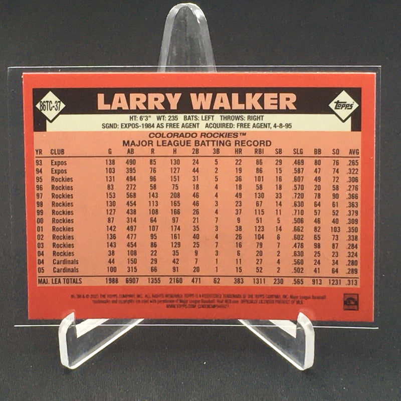 2021 TOPPS CHROME - 35TH ANNIVERSARY - L. WALKER -