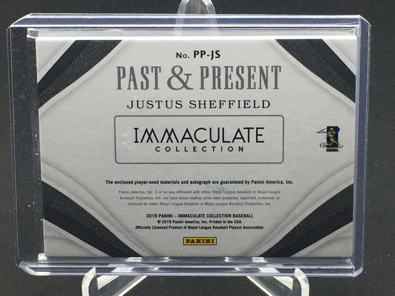 2019 PANINI IMMACULATE COLLECTION - PAST AND PRESENT - J. SHEFFIELD - #PP-JS - #'D/25 - AUTO/PATCH