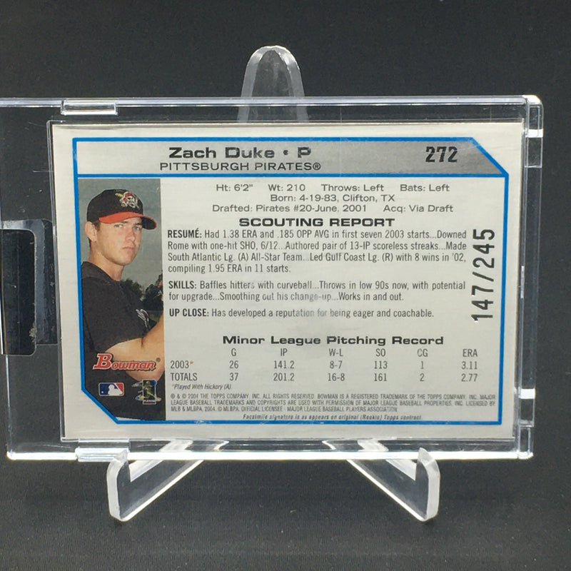 2004 TOPPS UNCIRCULATED - FIRST BOWMAN YEAR - Y. TORREALBA - #246 - #'D/245