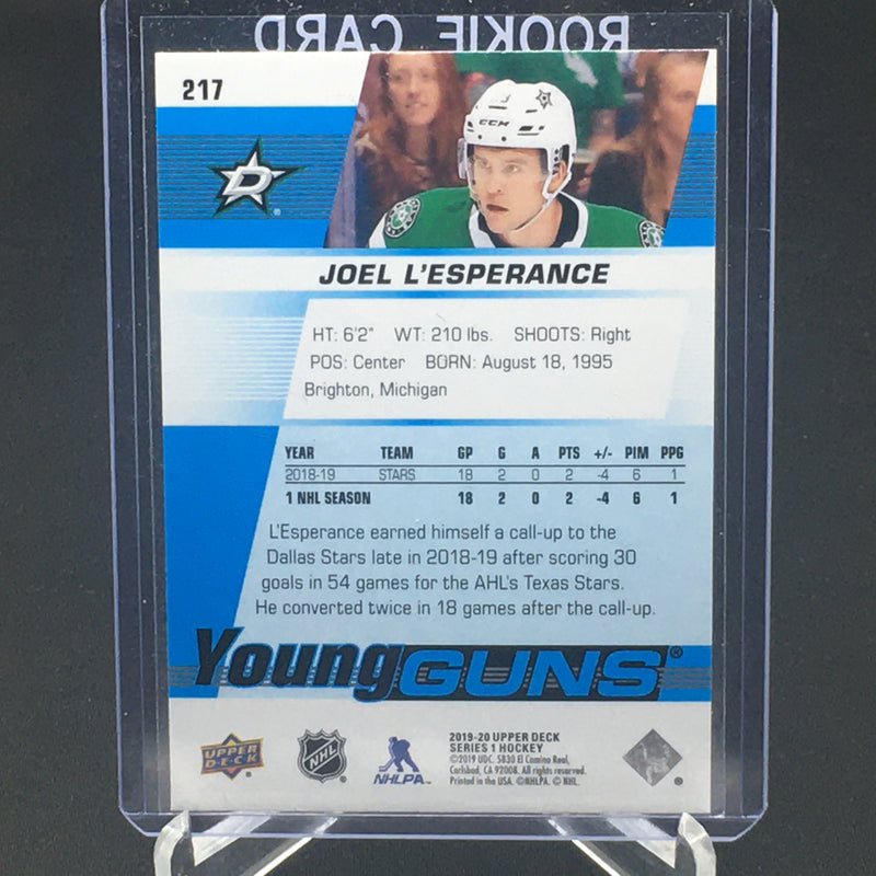 2019 UPPER DECK SERIES ONE - YOUNG GUNS - J. LESPERANCE -
