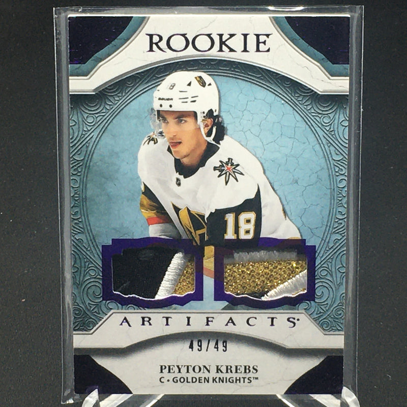 2020 UPPER DECK ARTIFACTS - PURPLE - ROOKIE - P. KREBS - #175 - #'D/49 - DUAL PATCH