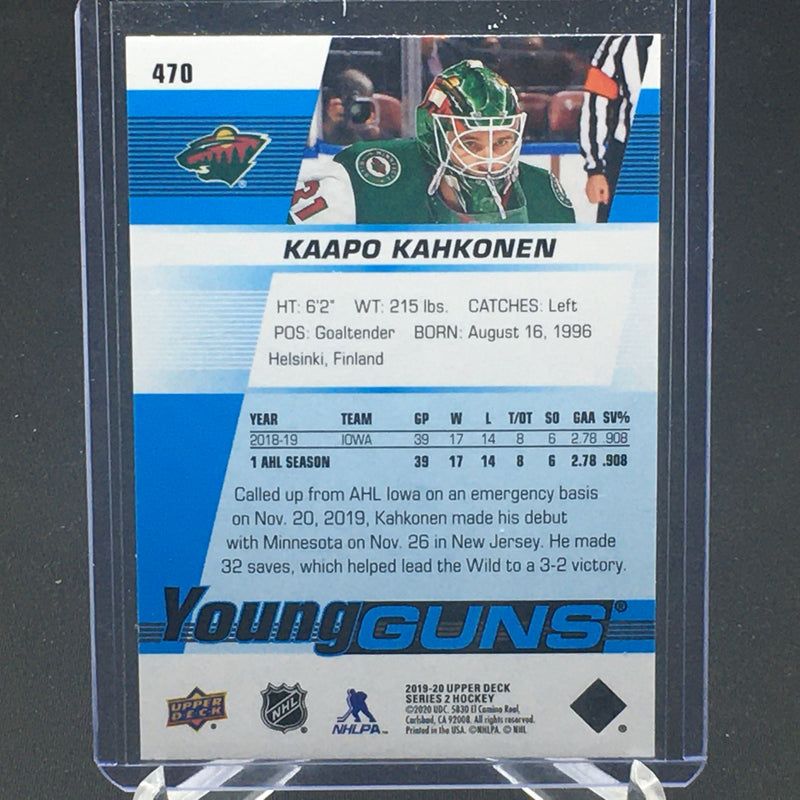 2019 UPPER DECK SERIES TWO - YOUNG GUNS - K. KAHKONEN -