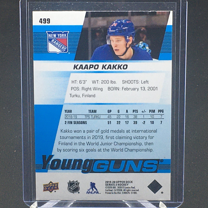 2019 UPPER DECK SERIES TWO - YOUNG GUNS - K. KAKKO -