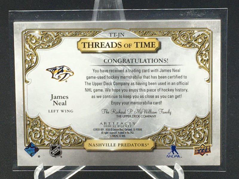 2020 UPPER DECK ARTIFACTS - THREADS OF TIME - J. NEAL -