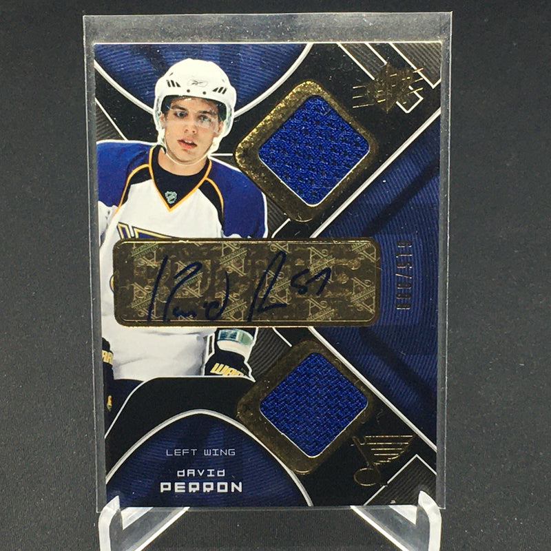 2007 UPPER DECK SPX - D. PERRON - #228 - #'D/999 - DUAL RELIC - AUTOGRAPH - RC