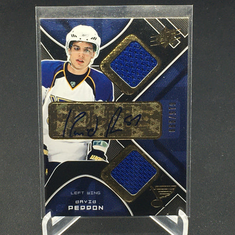 2007 UPPER DECK SPX - D. PERRON - #228 - #'D/999 - DUAL RELIC - AUTOGRAPH - RC