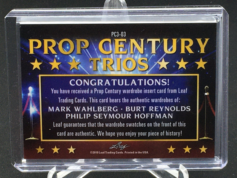 2019 LEAF PROP CENTURY TRIOS - M. WAHLBERG/ B. REYNOLDS/ P. HOFFMAN -