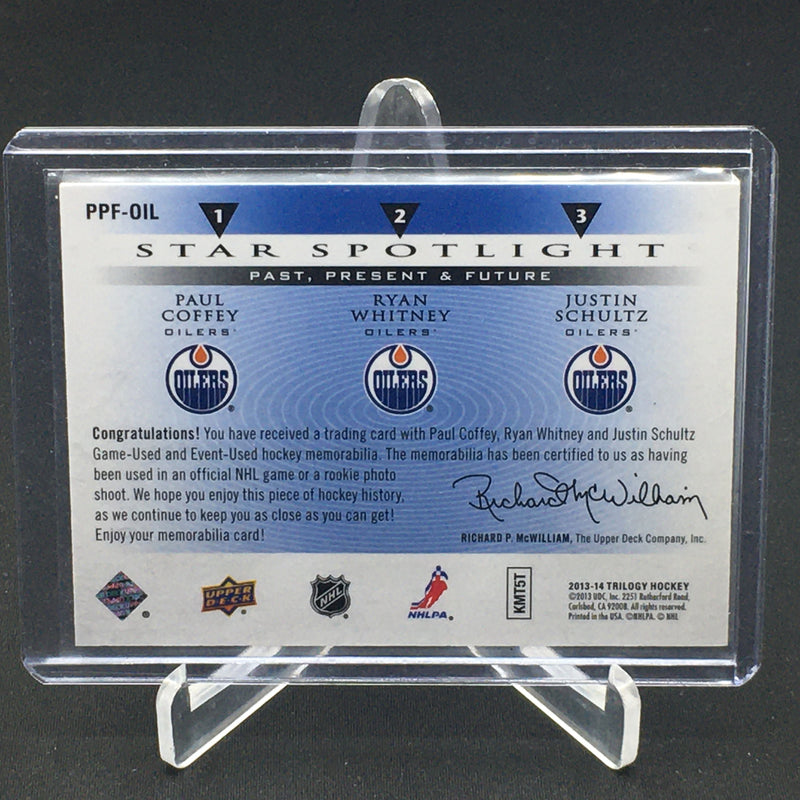 2013 UPPER DECK TRILOGY - STAR SPOTLIGHT PAST, PRESENT & FUTURE - P. COFFEY/ R. WHITNEY/ J. SCHULTZ -