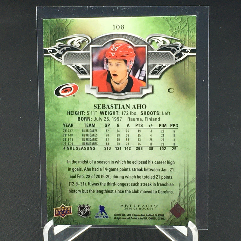 2020 UPPER DECK ARTIFACTS - SILVER - S. AHO - #108 - #'D/499