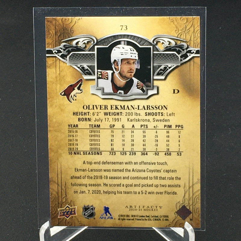 2020 UPPER DECK ARTIFACTS - COPPER - O. LARSSON - #73 - #'D/299