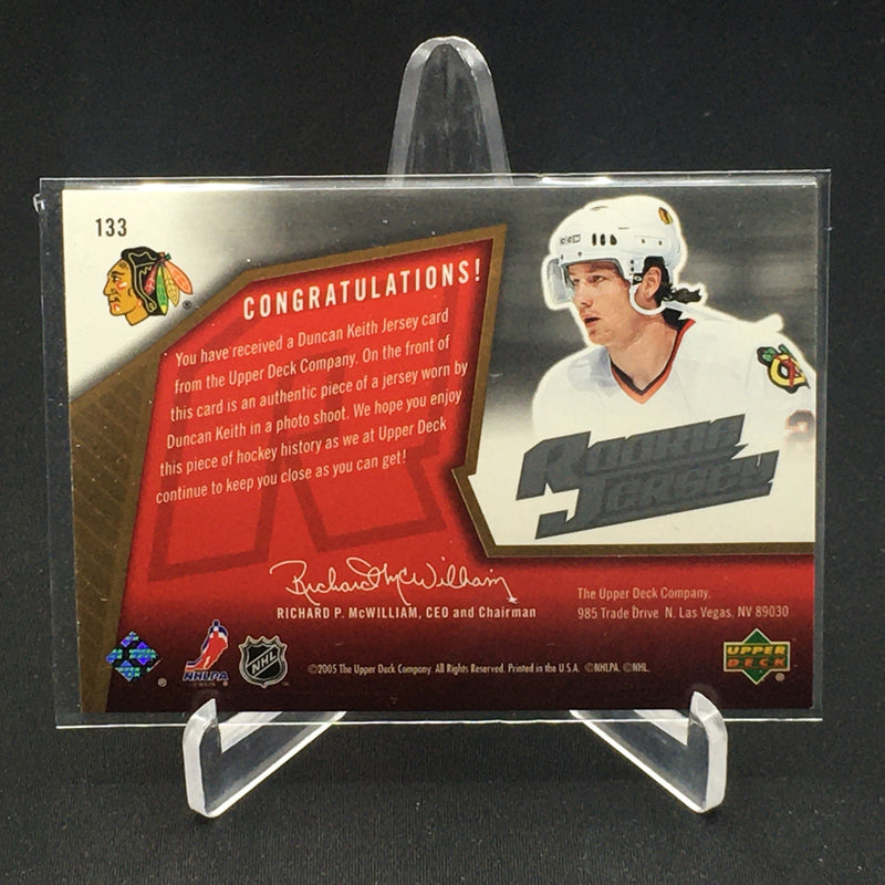 2005 UPPER DECK SPX - ROOKIE JERSEY - D. KEITH - #133 - #'D/1999 - RELIC - RC
