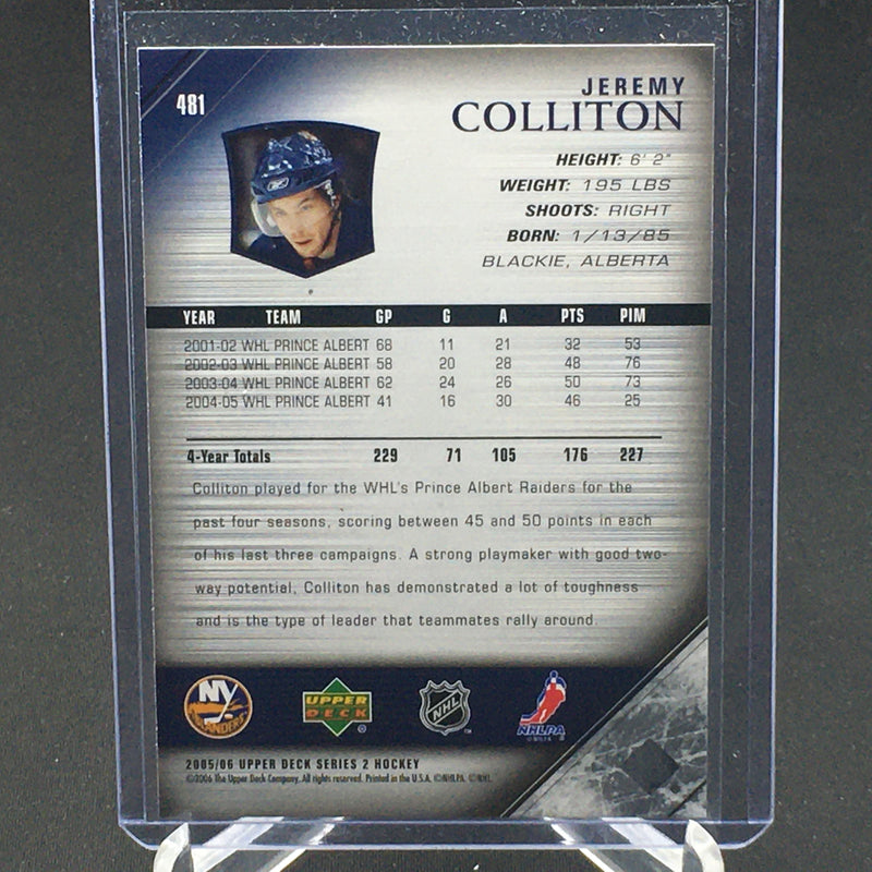 2005 UPPER DECK SERIES TWO - YOUNG GUNS - J. COLLITON -