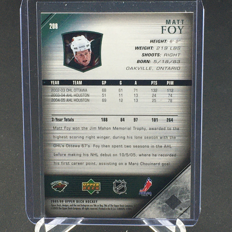 2005 UPPER DECK SERIES ONE - YOUNG GUNS - M. FOY -