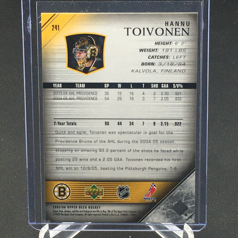 2005 UPPER DECK SERIES ONE - YOUNG GUNS - H. TOIVONEN -