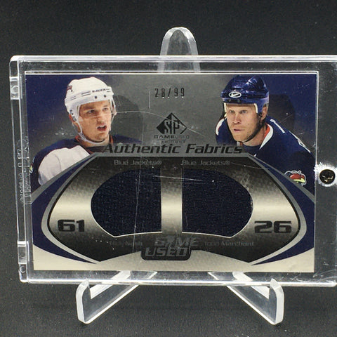 2004 UPPER DECK SP GAME USED - AUTHENTIC FABRICS - R. NASH/ T. MARCHANT - #OF-NM - #'D/99 - DUAL RELIC