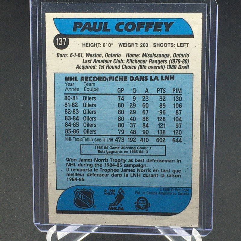 1986 O-PEE-CHEE - P. COFFEY -