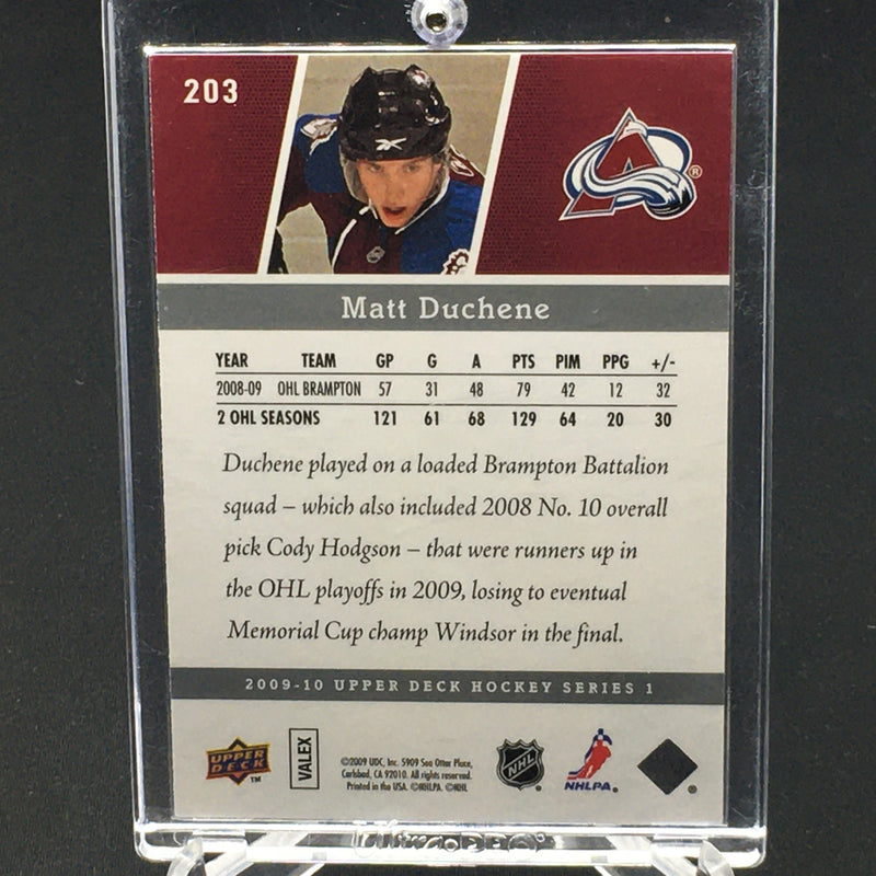 2009 UPPER DECK SERIES ONE - YOUNG GUNS - M. DUCHENE -