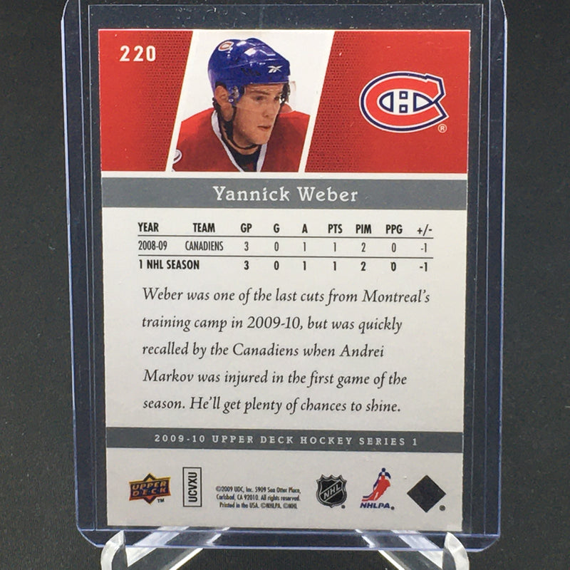 2009 UPPER DECK SERIES ONE - YOUNG GUNS - Y. WEBER -