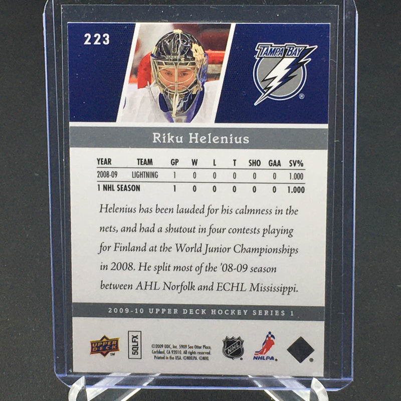 2009 UPPER DECK SERIES ONE - YOUNG GUNS - R. HELENIUS -