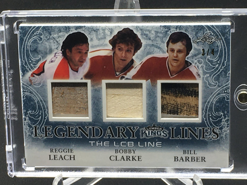 2016 LEAF LUMBER KINGS HOCKEY - LEGENDARY LINES - R. LEACH/ B. CLARKE/ B. BARBER - #LL-04 - #'D/4