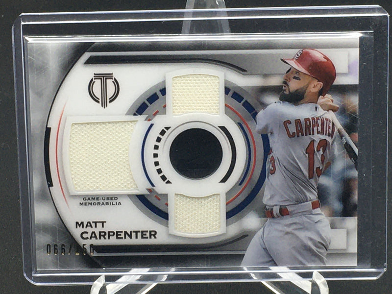 2019 TOPPS TRIBUTE TRIPLE RELIC - #TTR-MCA - #'D/150 - M. CARPENTER - JERSEY