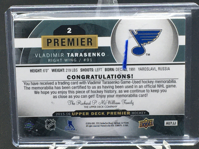 2015 UPPER DECK PREMIER - V. TARASENKO - #2 - #D'/25