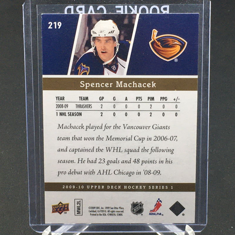 2009 UPPER DECK SERIES ONE - YOUNG GUNS - UD EXCLUSIVES - S. MACHACEK - #219 - #'D/100 - RC