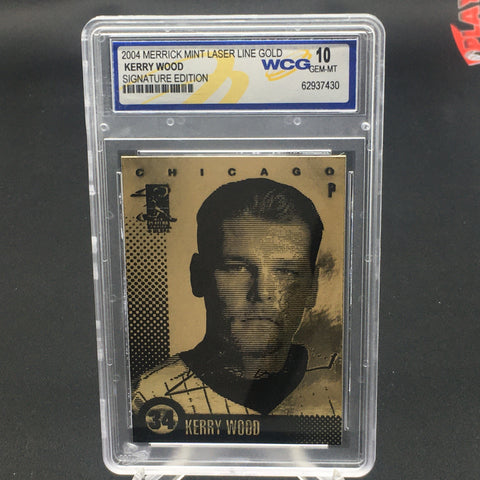 2004 MERRICK MINT LASER LINE GOLD - SIGNATURE EDITION - K. WOOD - #34 - AUTOGRAPH - GEM-MT 10