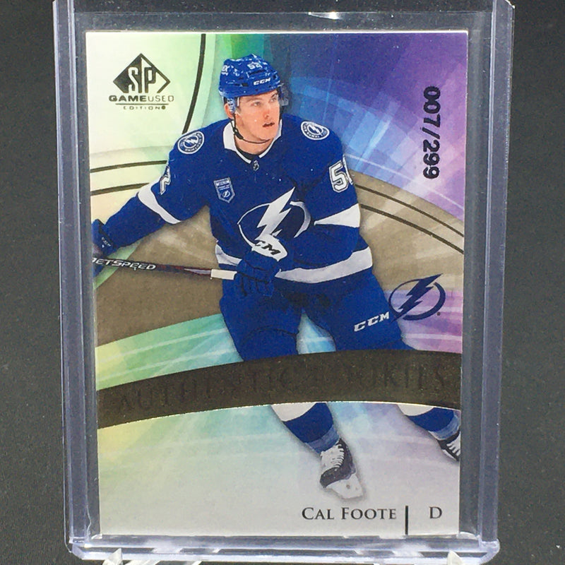 2020 UPPER DECK SP GAME USED - AUTHENTIC ROOKIES - C. FOOTE - #195 - #'D/299 - RC